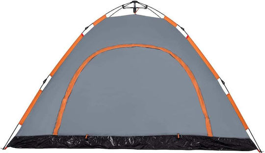 vidaXL Camping Tent Igloo Gray for 5 People 300x300x185cm Grey/Orange