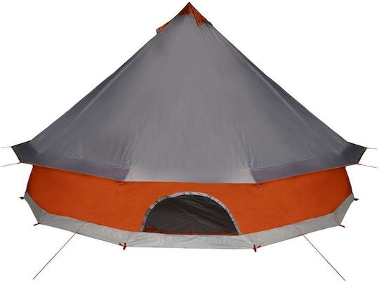 vidaXL Tipi 8 Personen Campingzelt Orange für 8 Personen 410x410x250cm