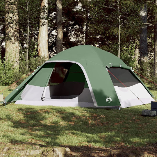 vidaXL Σκηνή Camping Πράσινη για 6 Άτομα