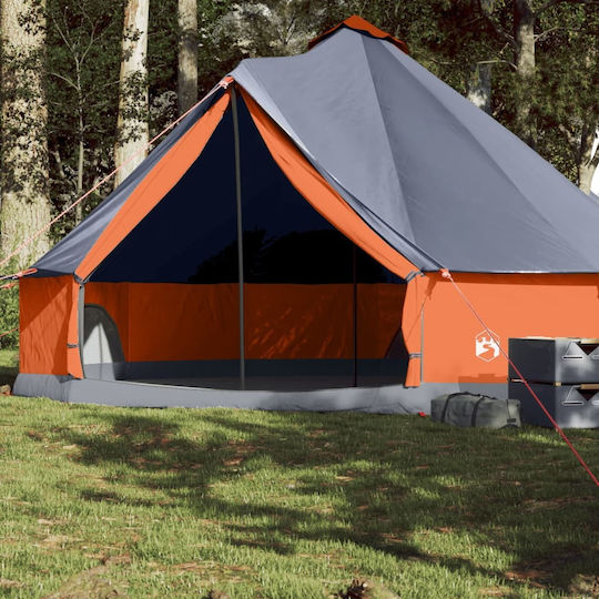vidaXL Tipi 8 Personen Campingzelt Orange für 8 Personen 410x410x250cm