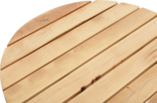 Wooden Masa pentru spații exterioare mici Pliabil Limnos Natural 60x60cm