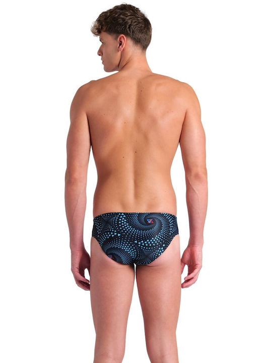 Arena Men's Swimwear Slip Black with Patterns