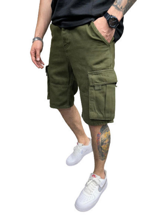 2Y Men's Shorts Cargo Dark Green