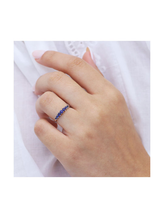 Ring Series Sapphires White Gold K18 P-71369 White Gold K18