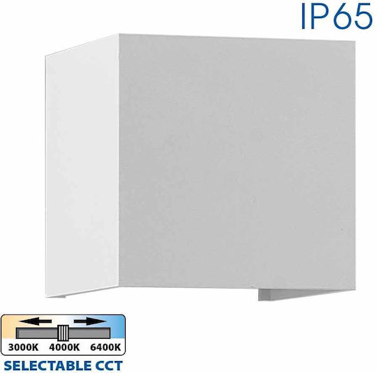 Vivalux Stark Wall-Mounted Outdoor LED Lighting IP65 6W with Adjustable White Light 10x10x10cm