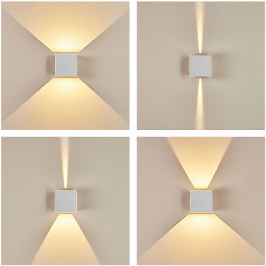 Vivalux Stark Wall-Mounted Outdoor LED Lighting IP65 6W with Adjustable White Light 10x10x10cm