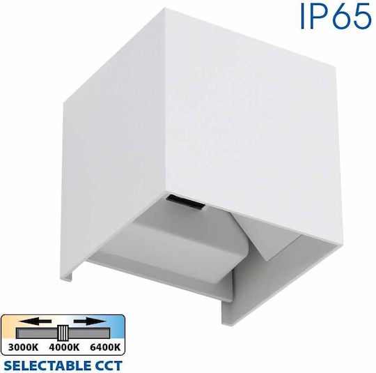 Vivalux Stark Wall-Mounted Outdoor LED Lighting IP65 6W with Adjustable White Light 10x10x10cm