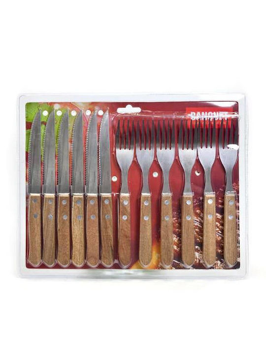 Banquet Cutlery Set Stainless Brown 12pcs