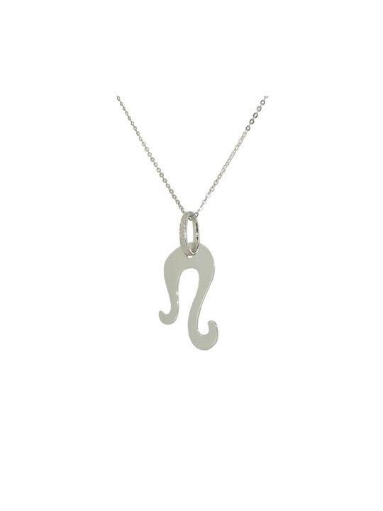 Fa Cad'oro Necklace Zodiac Sign Leo from White Gold 14K