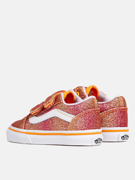 Uy Old Skool V Kids Sneakers with Scratch Orange