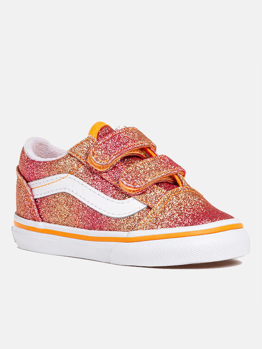 Uy Old Skool V Kids Sneakers with Scratch Orange