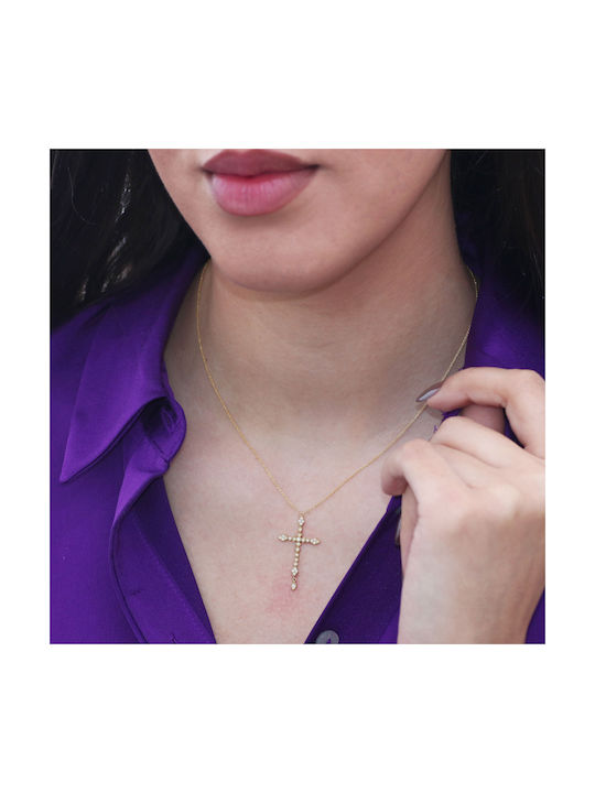 Gold Kreuz 18K mit Kette