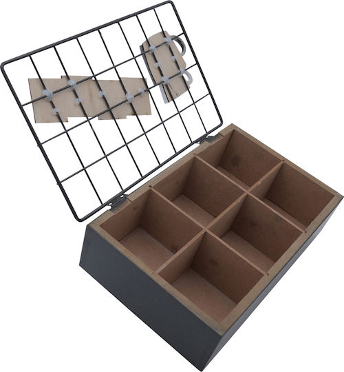 Uncle George Küche Box für Tee / Allgemeine Verwendung / Zucker / Kaffee mit Deckel Hölzernes Schwarz 15ml