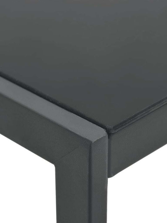 Liegestuhl Metallisch Gray mit Tisch 2Stück 208.5x73x38cm.