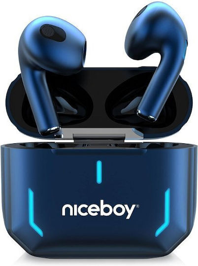 Niceboy HIVE SpacePods In-ear Bluetooth Handsfree Ακουστικά με Θήκη Φόρτισης Μπλε