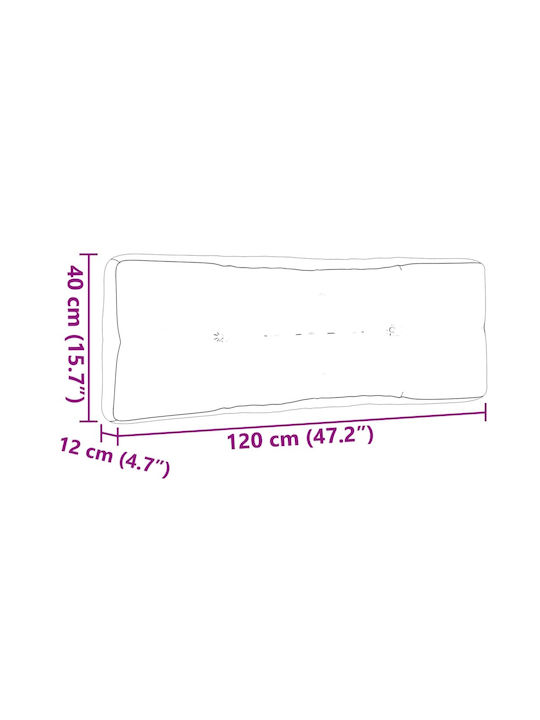 vidaXL Водоустойчива Възглавница за Пейка Палета с Гръб Червени 3 Бройки