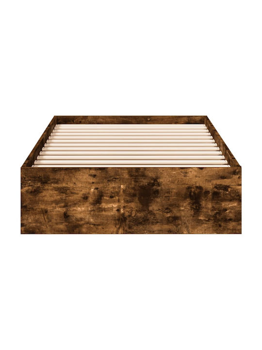 Einzelbett aus Holz Braune mit Lattenrost für Matratze 90x200cm