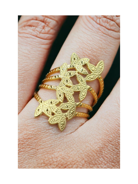 Women's Ring from Steel Gold Plated