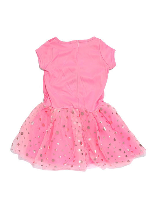 Lilo & Stitch Girls Dress Short Sleeve Tulle Pink