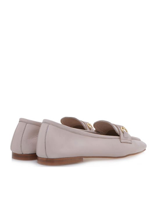 Δερμάτινα Γυναικεία Loafers σε Ροζ Χρώμα