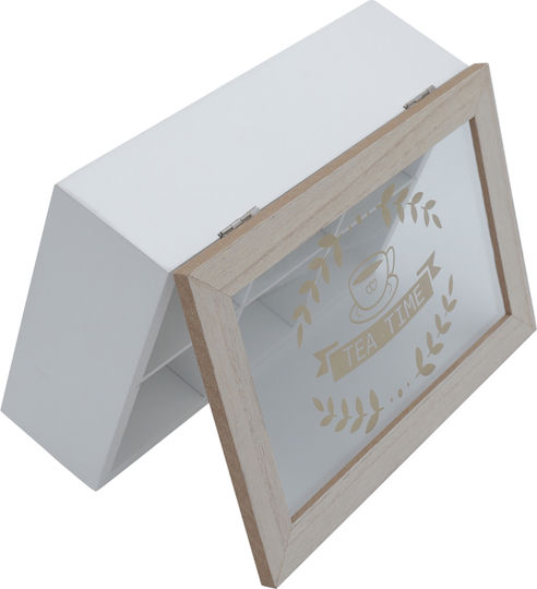 Uncle George Uncle George Lebensmittelgläser & Behälter Tee Allg. Verwendung Getreide Zucker Nudeln Kaffee mit Deckel & Gestell Hölzernes Weiß 15ml 1 Stück