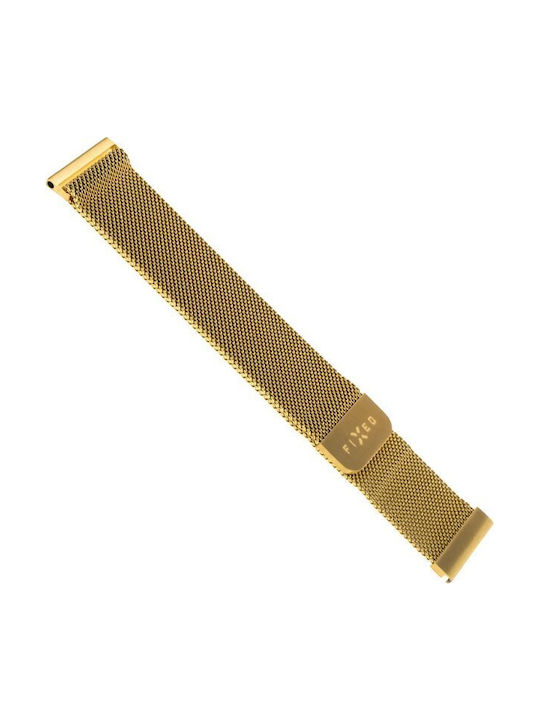 Fixed Mesh Metallic Bracelet Gold 20mm