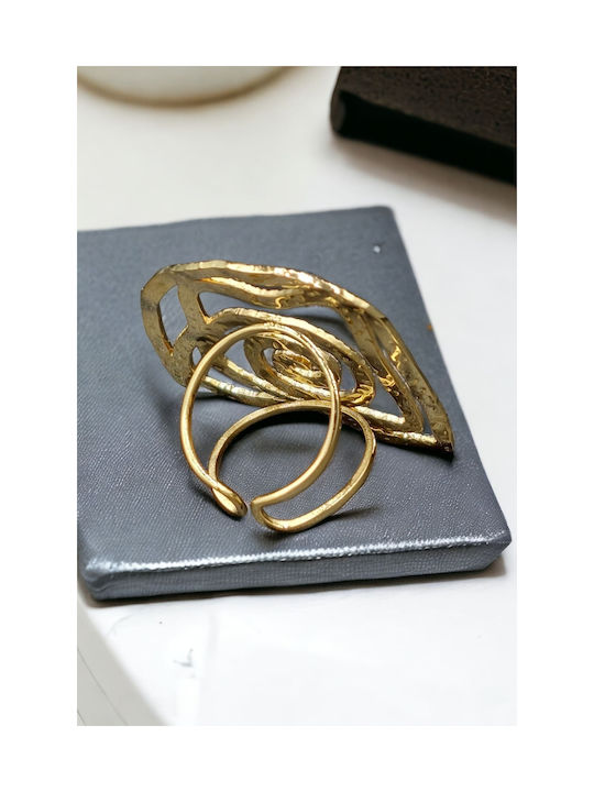 Women's Gold Plated Steel Ring