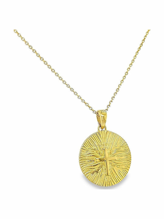 Xryseio Anhänger Kinder Amulett Beidseitig mit Kette Konstantinato aus Gold 9K KN1093