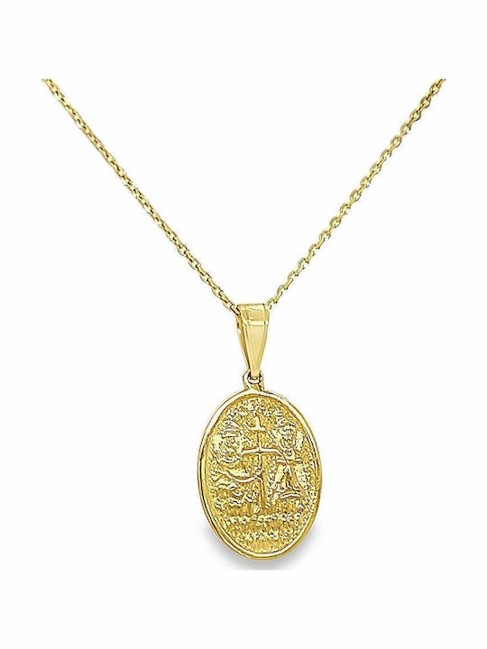 Xryseio Anhänger Kinder Amulett Beidseitig Konstantinato aus Weißgold 9K KN1105