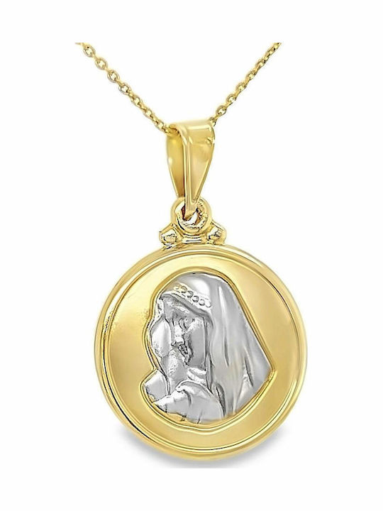 Xryseio Anhänger Kinder Amulett Beidseitig Konstantinato aus Weißgold 9K KN1104