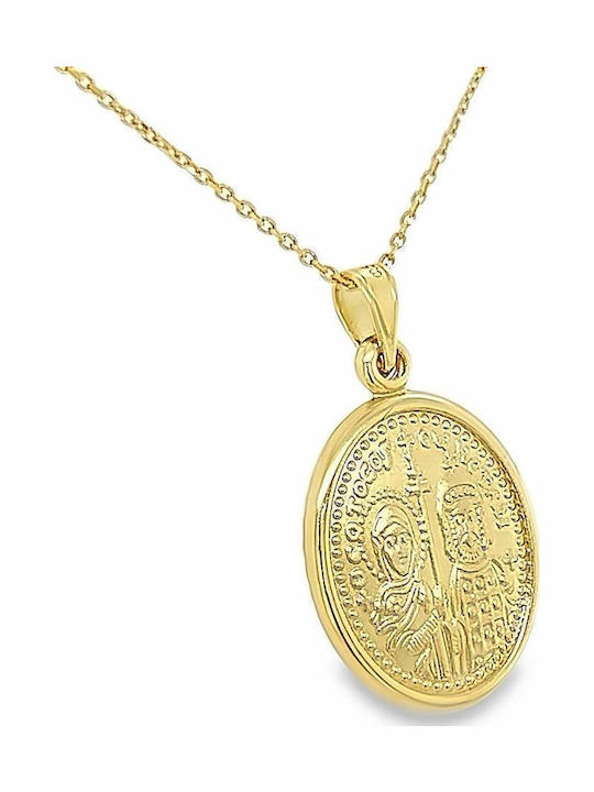 Xryseio Anhänger Kinder Amulett Beidseitig Konstantinato aus Weißgold 9K KN1098