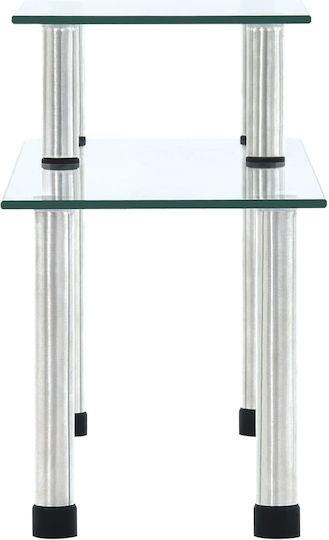vidaXL Gewürzorganisator Glas Silberfarben
