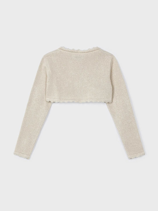 Mayoral Kids Bolero Knitted Beige/Gold