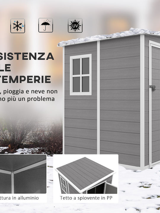 Depozit De Grădină Din Plastic M1.22xL1.49xÎ1.92m