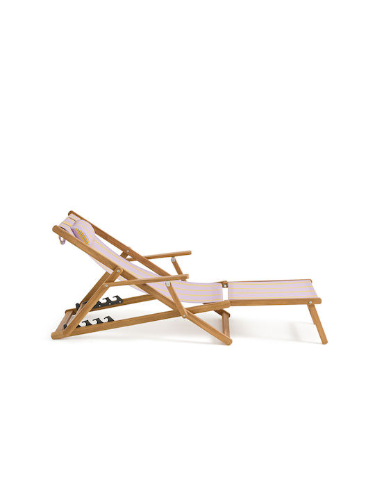 Сезлонг Дървена С ръце Acacia 156x69x87см