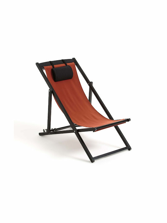 Сезлонг Дървена с Сив Плат 105x60x88см