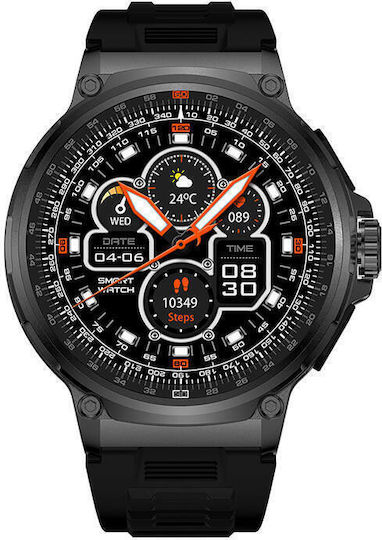 Colmi V69 Aluminium 52mm Smartwatch mit Herzfrequenzsensoren Schwarz Large