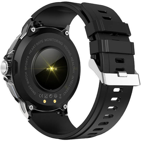Colmi V69 Aluminium 52mm Smartwatch mit Herzfrequenzsensoren Schwarz Large