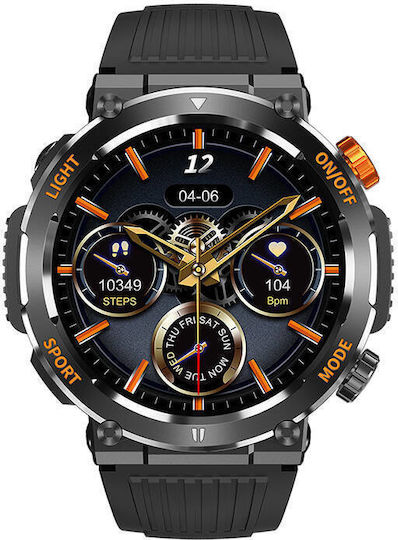 Colmi V68 Smartwatch με Παλμογράφο (Μαύρο)