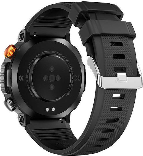 Colmi V68 Smartwatch με Παλμογράφο (Μαύρο)