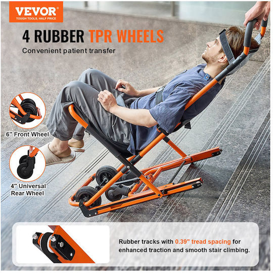 Vevor Transfer Stair Chair with Weight Capacity up to 158kg 85.5x53x135cm