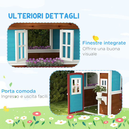Outsunny Παιδικό Σπιτάκι Κήπου 114x126.4x135εκ.