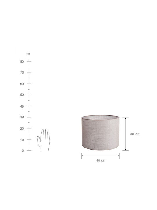 Butlers Round Lamp Shade Brown with Diameter 40cm