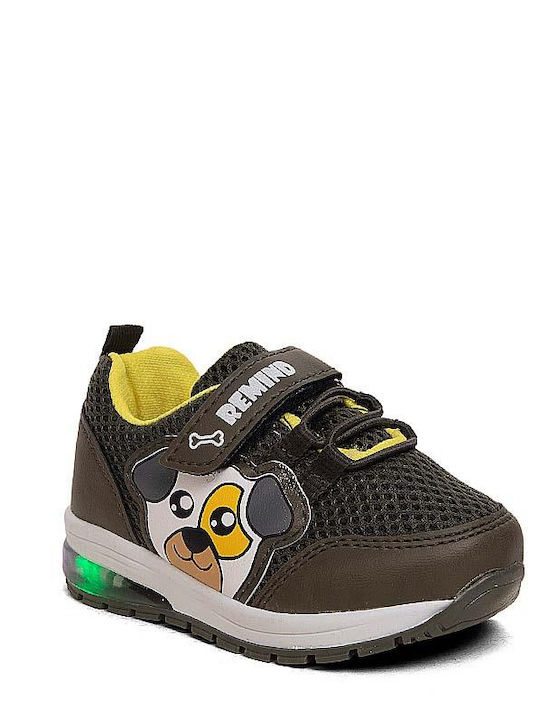 Le Petit Kids Sneakers with Lights Khaki