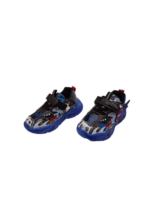 Serena Kids Sneakers Anatomic with Scratch & Lights Blue