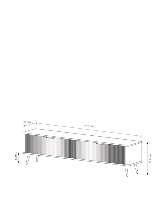 TV Stand Lante Beige L200xD38xH51cm