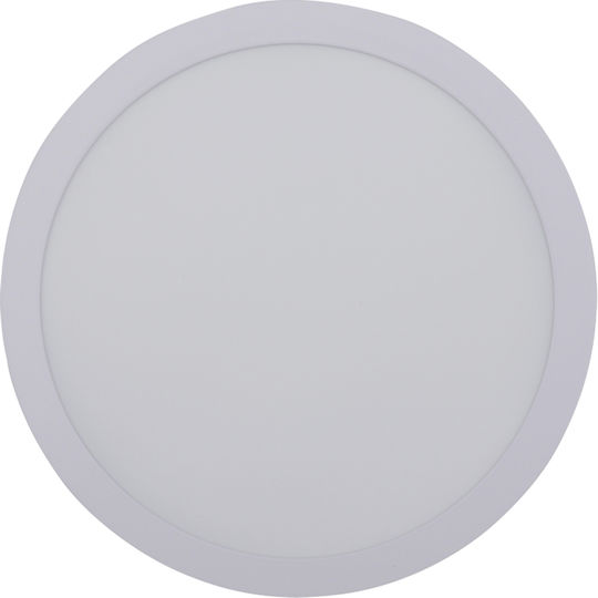 Uncle George Στρογγυλό Εξωτερικό LED Panel 18W με Ψυχρό Λευκό Φως 21εκ.