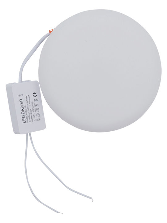 Uncle George Round Outdoor LED Panel 18W with Cool White Light