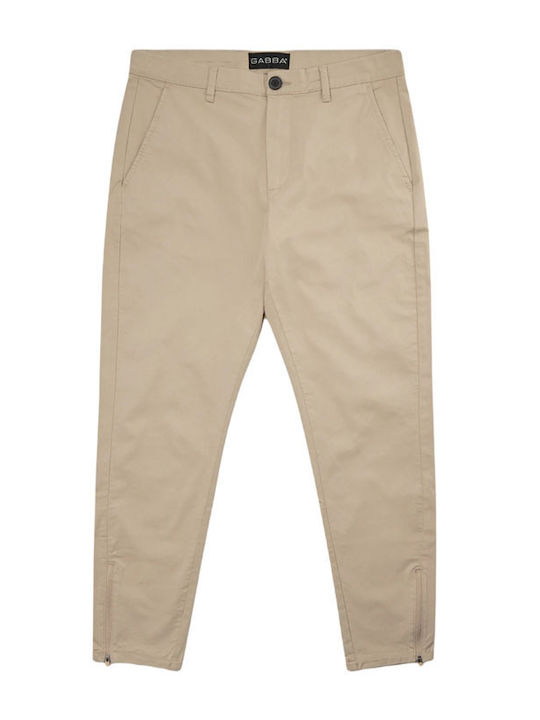 Gabba Pisa Lit Men's Trousers in Slim Fit Beige