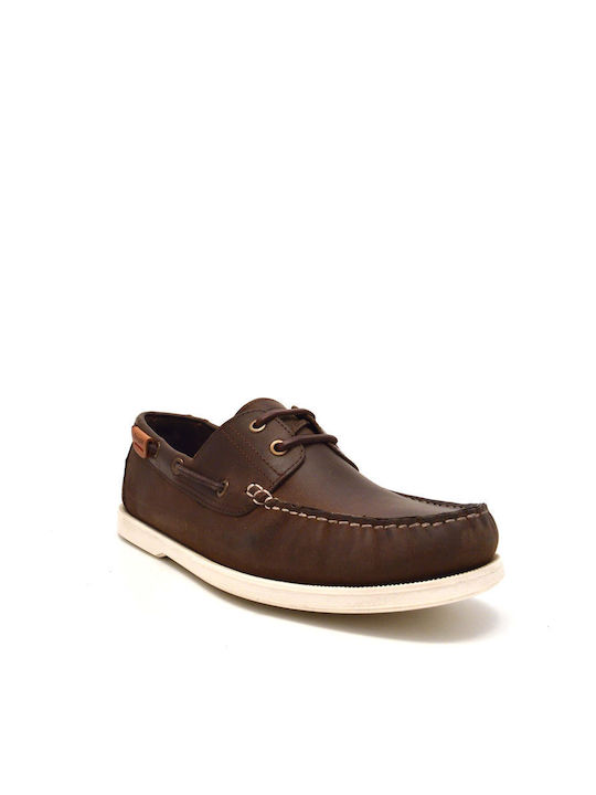 Wrangler Baltic Ανδρικά Boat Shoes σε Καφέ Χρώμα